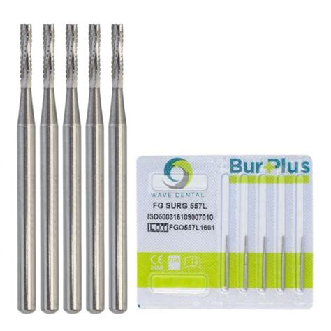 Wave Dental Long Surgical Burs FG 557L 25mm Shank Tungsten Carbide