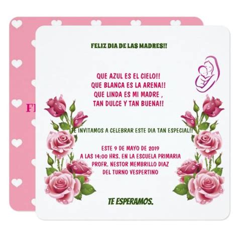 Invitacion Para El Dia De Las Madres Zazzle Es Dia De Las Madres