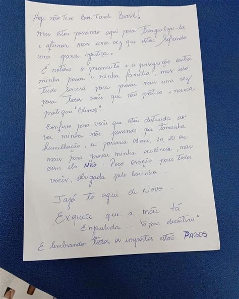 A M E T Enjaulada Deolane Adaptou Um De Seus Bord Es Em Carta