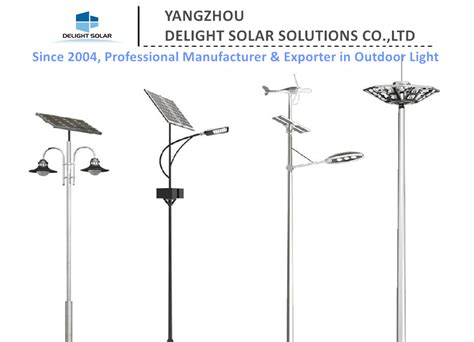 Square Hot DIP Galvanized Steel Pole Solar Power LED Street Lighting
