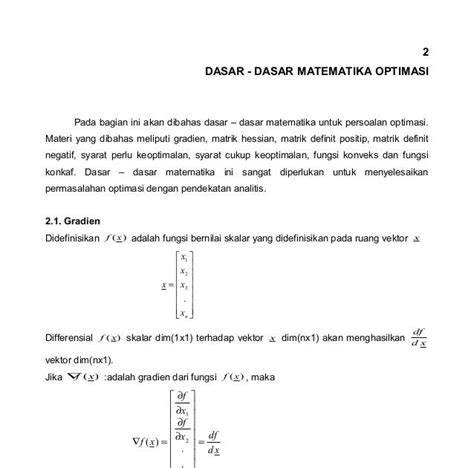 Contoh Soal Matematika Optimasi Mata Pelajaran