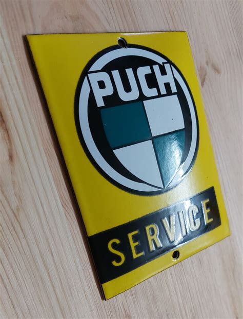 Puch Service Austria Porcelain Door Enamel Garage Sign X Cm X