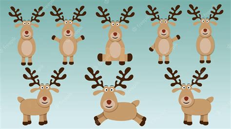 Premium Vector | Cute moose set