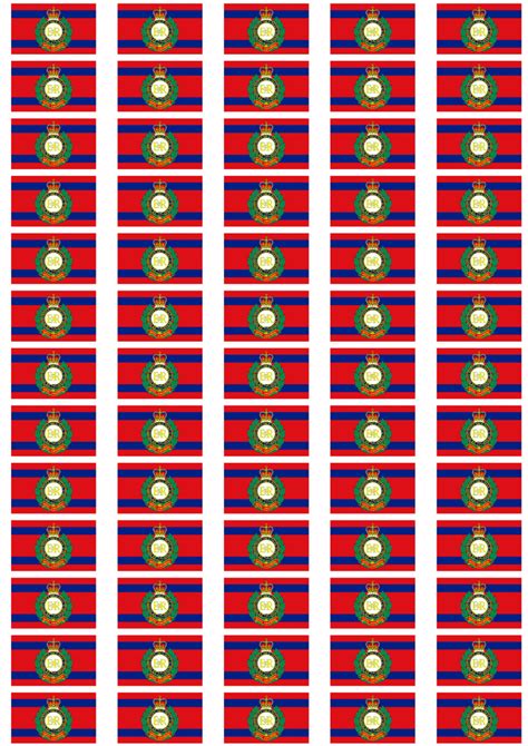 Royal Engineers Corps Flag Stickers 65 Per Sheet