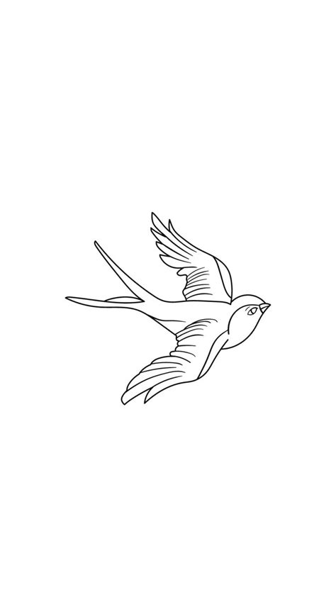 Линейный рисунок стриж | Pretty wallpapers, Wallpaper, Pretty
