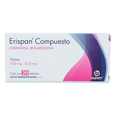 Erispan Compuesto Loratadina Betametasona 15mg 215mg 20caps Farmazion