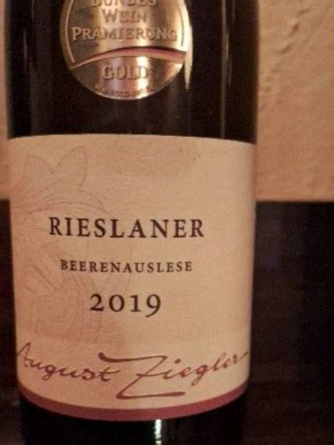 August Ziegler Riesling Beerenauslese Vivino Us