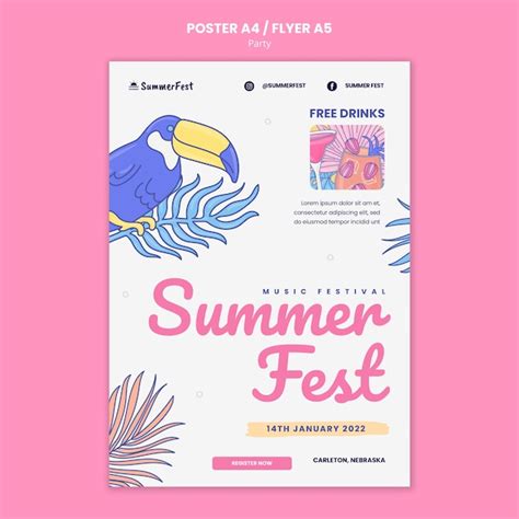 Free Psd Party Celebration Poster Template