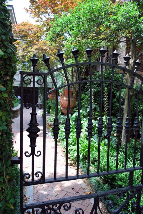 One Of My Favorite Wrought Iron Garden Gate Designs In Charleston Sc Wrought Iron Garden