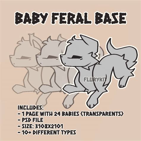 F2u Baby Feral Base By Flurykit On Deviantart