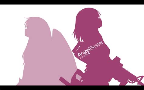 Angel Beats Gun Nakamura Yuri Silhouette Tachibana Kanade Weapon