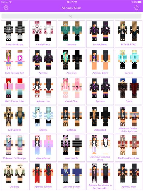 All Minecraft Skins Aphmau Topmoo