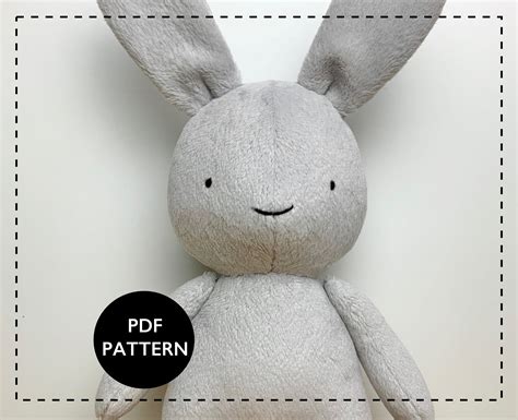 Sewing Pattern Bunny Rabbit Toy Pdf Digital Download Etsy Uk