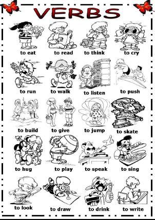 Action Verbs Coloring Pages