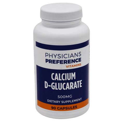 Calcium D Glucarate 500 Mg 60 Capsules Physicians Preference Vitamins