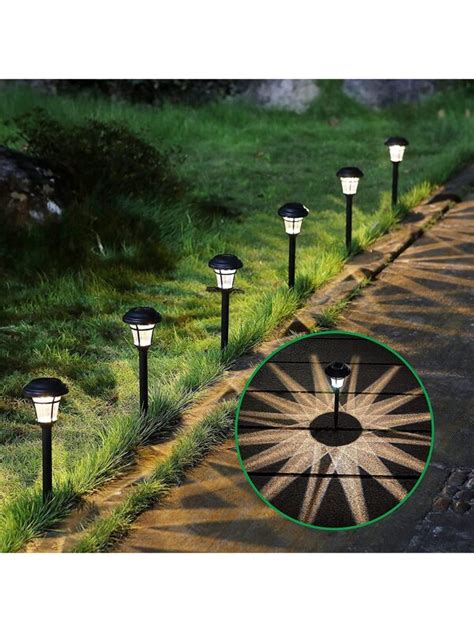 8 Pack Solar Pathway Lights Outdoor IP65 Waterproof Solar Garden