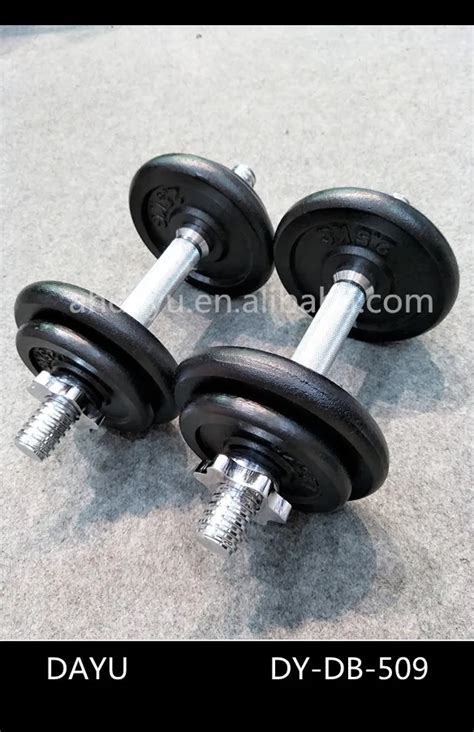 Factory Adjustable Dumbbell Set 20kg Black Paint Cast Iron Dumbbells