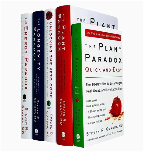 Dr Steven R Gundry Md Collection 5 Books Set The Plant Paradox The Longevity Paradox The