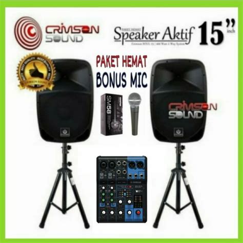 Jual Paket Sound System Indoor Outdoor Inch Plus Mixer Yamaha Chn