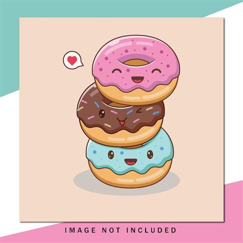 Stapel Donuts Cartoon Vector Icon Illustration Essen Und Trinken Icon