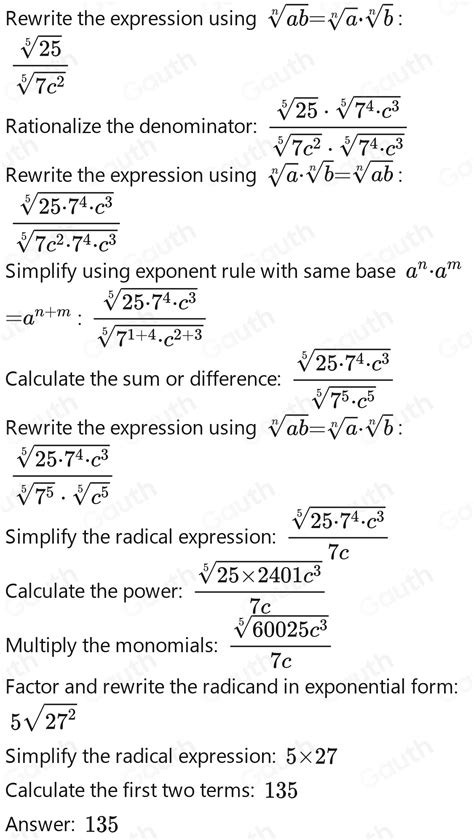 Solved Tentukan Bilangan Sqrt 5 Frac 25 7c 2 Dalam Bentuk Pangkat