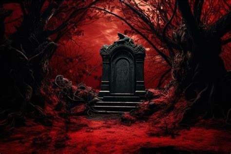 Tomb Skull Red Generate Ai 4240528