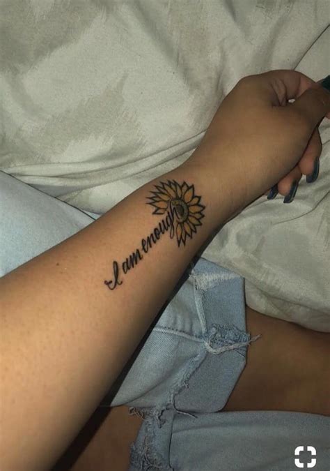 I Am Enough Tattoos For Women Sunflower Enough Tattoos For Women