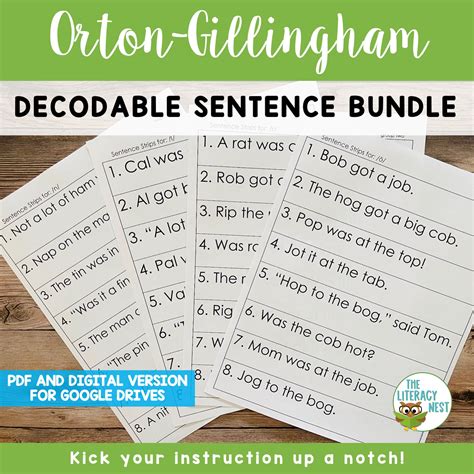 Decodable Word Lists Sentences For Orton Gillingham Lessons Level Hot