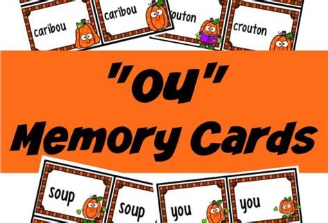 Pumpkin Themed Memory Cards With The Words Youre Memory Cards Written