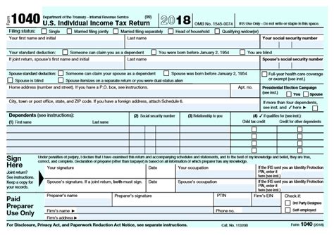 The 2018 Form 1040 How It Looks And What It Means For You The Pastor S Wallet