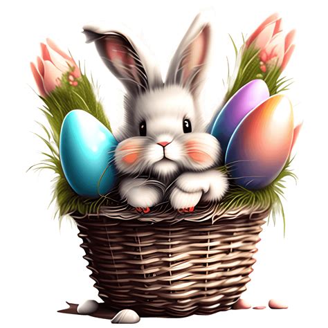 Color Splash Furry Easter Bunny Graphic With Long Ears · Creative Fabrica