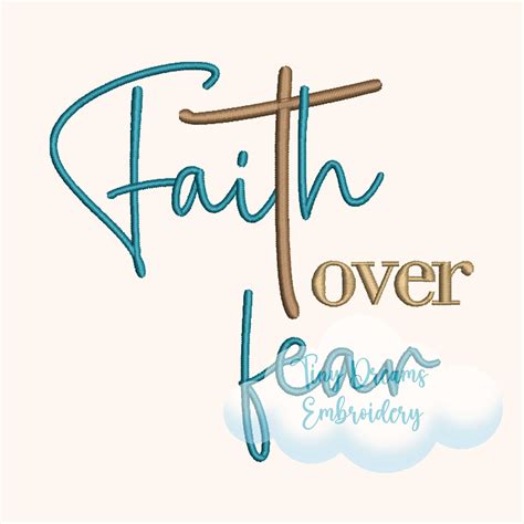 Faith Fight Digital Machine Embroidery Design Faith Christian