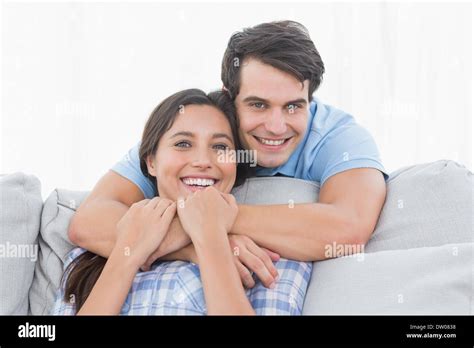 Man Embracing His Partner Stock Photo Alamy