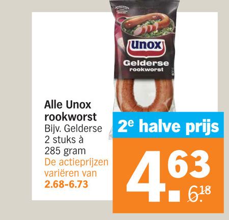 Unox Rookworst Folder Aanbieding Bij Albert Heijn Details