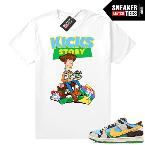 Chunky Dunky Nike Dunk Low Kicks Story White Tee Nike Match Tees