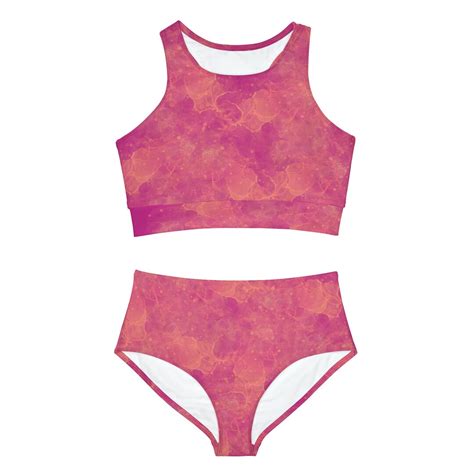 Pink Mist Bikini Set Sporty Bikini Set Mist Bikini Pink Bikini Summer Bikini Etsy