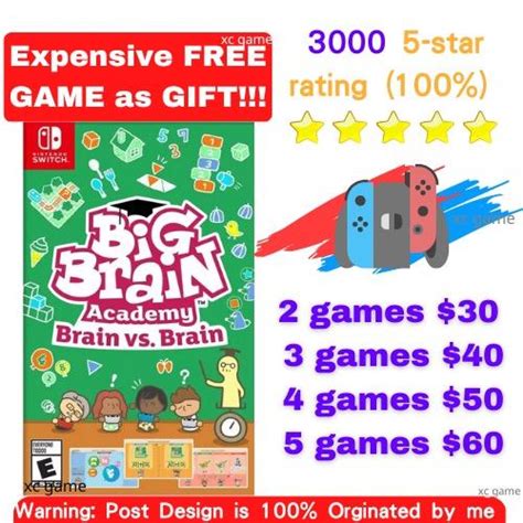 Big Brain Academy Brain Vs Brain Nintendo Switch Game Video Gaming