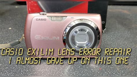 Casio Exilim Lens Error Fault Fix And Case Removal Success YouTube