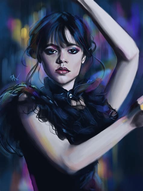 Wednesday Addams Art Print Jenna Ortega Wednesday Dance Digital