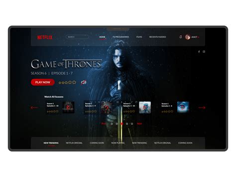 Netflix Home Screen Template