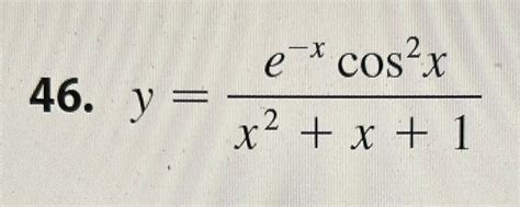 Solved Y E Xcos2xx2 X 1use Logarithmic Differentiation To