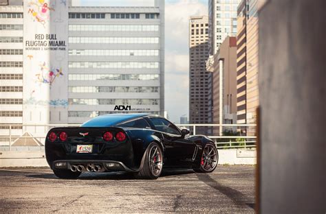 Striking Looks of Chevy Corvette Z06 Sitting on Black Custom Wheels ...