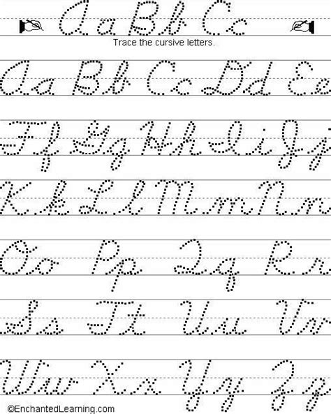 Cursive Writing Sheets Printable