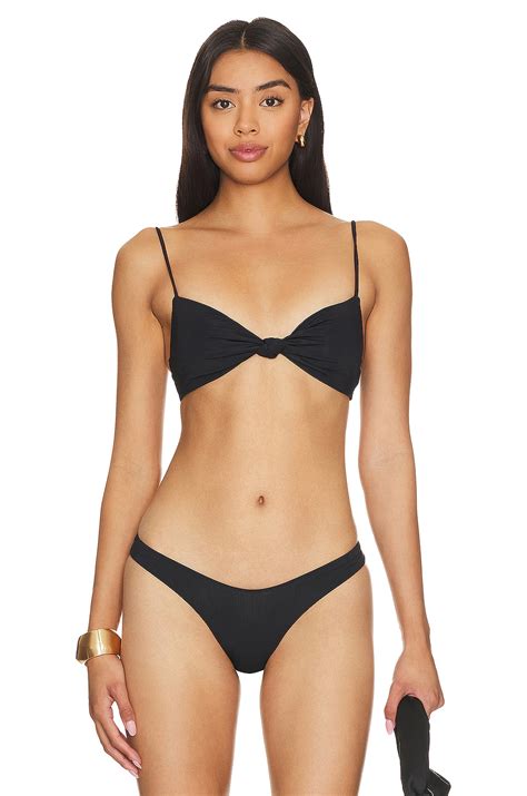 Vix Swimwear Erin Knot Bikini Top In Black REVOLVE