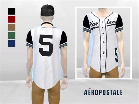 The Sims Resource Harlem Baseball Shirt