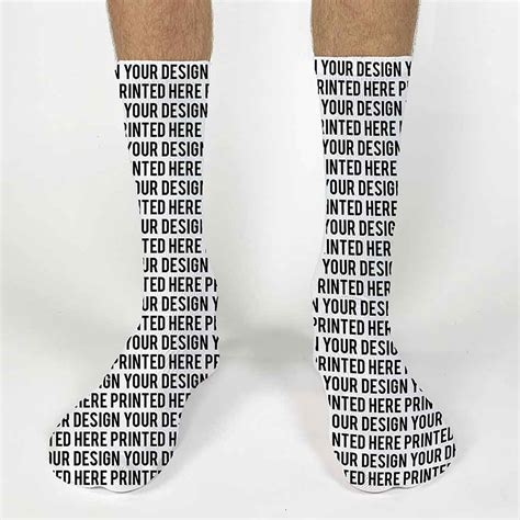 Design Your Own Custom All Over Print Crew Socks Unisex Adult