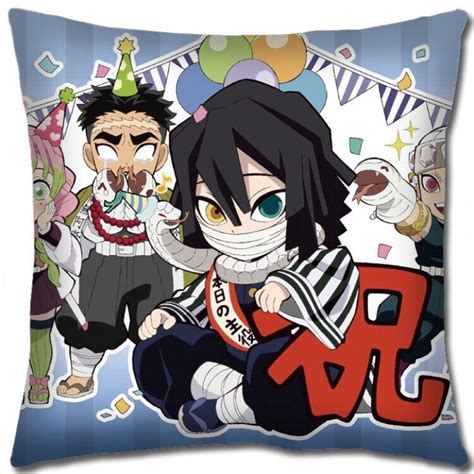 Chibi Obanai Iguro Demon Slayer Sham Pillow Case Insert Serpent