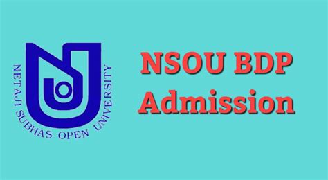 Nsou Honours Admission Netaji Subhas Open University Admission In