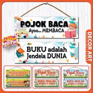 Jual Decorart X Cm Pojok Baca Susun Hiasan Pajangan Dinding