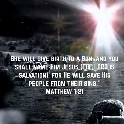 Matthew She Will Give Birth To A Son And You Shall Name Him Jesus